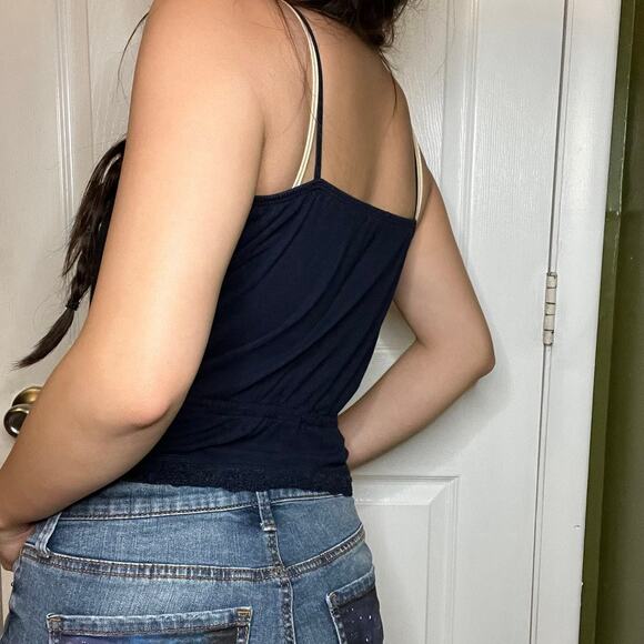 Gap Navy Blue Lace Cami Top - Picture 2 of 4